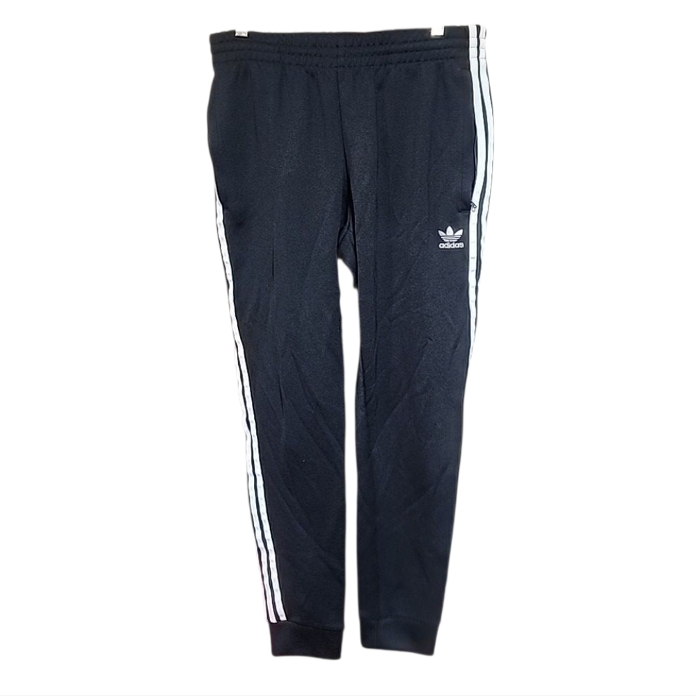 Adidas Prime  blue Classic Joggers. Size Medium. Black And White